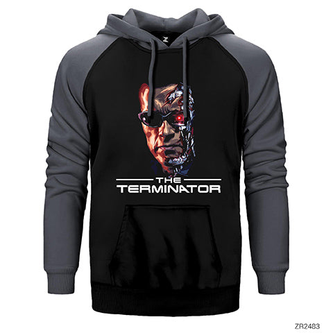 Terminator Arnold Schwarzenegger Çift Renk Reglan Kol Sweatshirt / Hoodie