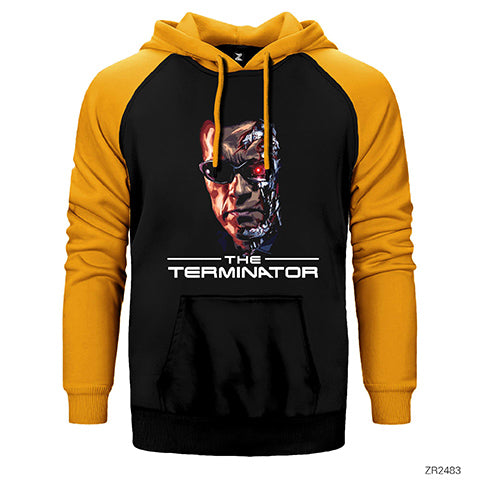Terminator Arnold Schwarzenegger Çift Renk Reglan Kol Sweatshirt / Hoodie
