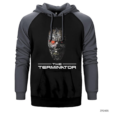 Terminator Guns Çift Renk Reglan Kol Sweatshirt / Hoodie