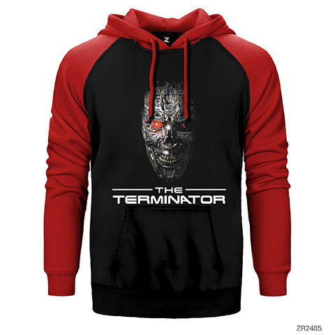Terminator Guns Çift Renk Reglan Kol Sweatshirt / Hoodie