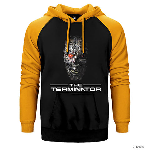 Terminator Guns Çift Renk Reglan Kol Sweatshirt / Hoodie