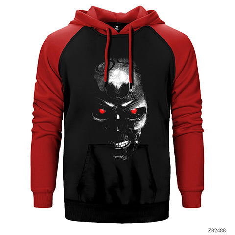 Terminator T800 Çift Renk Reglan Kol Sweatshirt / Hoodie
