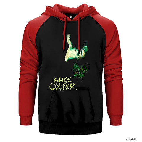 Alice Cooper Zombie Çift Renk Reglan Kol Sweatshirt / Hoodie
