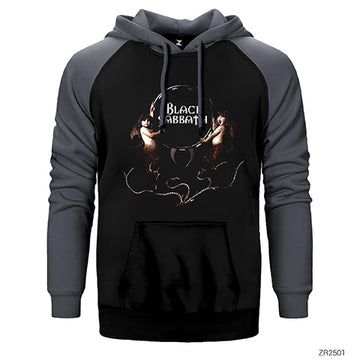 Black Sabbath Devil Child Çift Renk Reglan Kol Sweatshirt / Hoodie