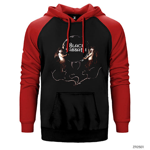 Black Sabbath Devil Child Çift Renk Reglan Kol Sweatshirt / Hoodie