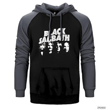 Black Sabbath Group Çift Renk Reglan Kol Sweatshirt / Hoodie