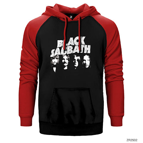 Black Sabbath Group Çift Renk Reglan Kol Sweatshirt / Hoodie