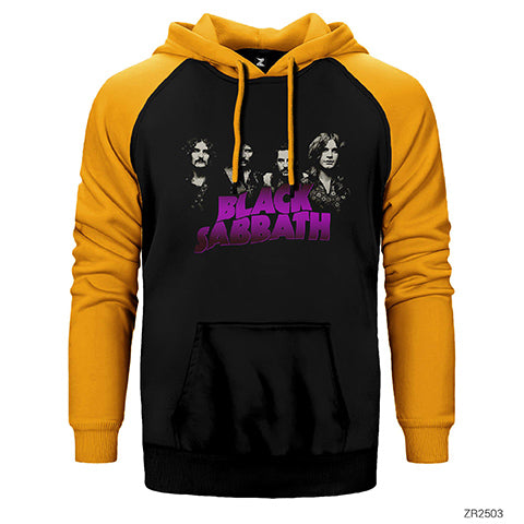 Black Sabbath Group 2 Çift Renk Reglan Kol Sweatshirt / Hoodie