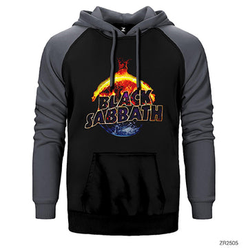 Black Sabbath World Çift Renk Reglan Kol Sweatshirt / Hoodie