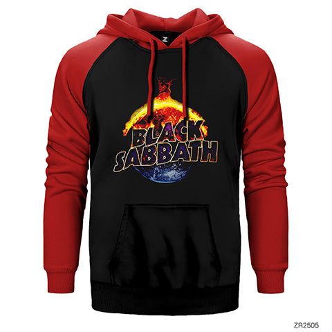 Black Sabbath World Çift Renk Reglan Kol Sweatshirt / Hoodie