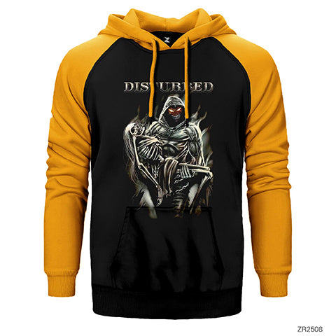 Disturbed Immortalized Çift Renk Reglan Kol Sweatshirt / Hoodie