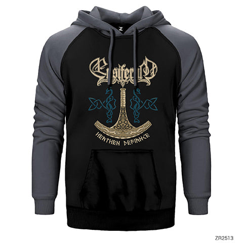 Ensiferum Heathen Defiance Çift Renk Reglan Kol Sweatshirt / Hoodie