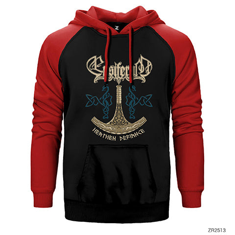Ensiferum Heathen Defiance Çift Renk Reglan Kol Sweatshirt / Hoodie
