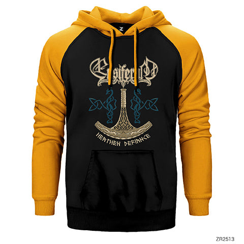 Ensiferum Heathen Defiance Çift Renk Reglan Kol Sweatshirt / Hoodie