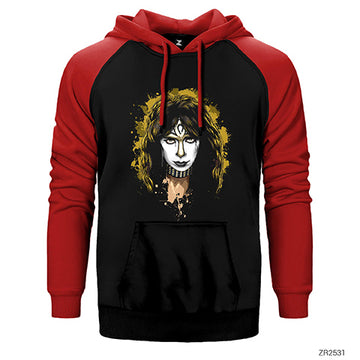 Kiss Vinnie Vincent Çift Renk Reglan Kol Sweatshirt / Hoodie