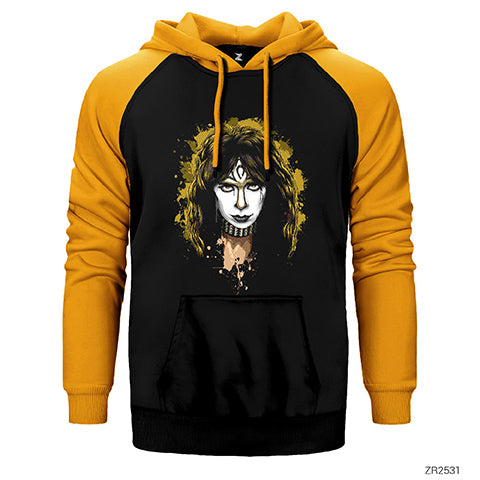 Kiss Vinnie Vincent Çift Renk Reglan Kol Sweatshirt / Hoodie