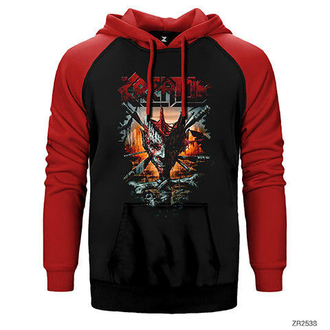 Kreator Knifes Çift Renk Reglan Kol Sweatshirt / Hoodie