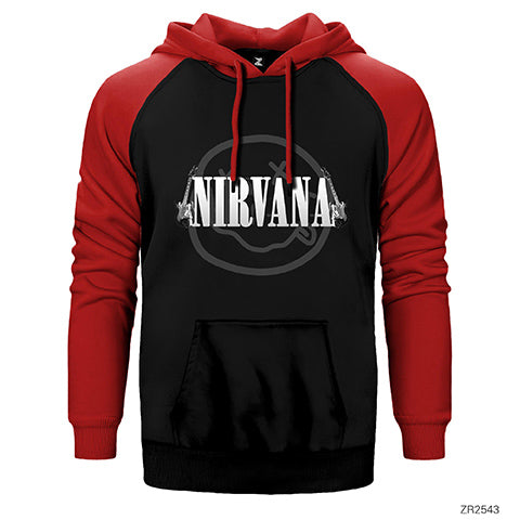 Nirvana Guitar Çift Renk Reglan Kol Sweatshirt / Hoodie