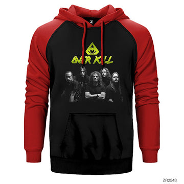 Overkill Band Çift Renk Reglan Kol Sweatshirt / Hoodie