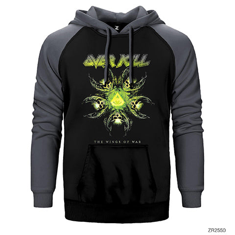 Overkill The Wings of War Çift Renk Reglan Kol Sweatshirt / Hoodie