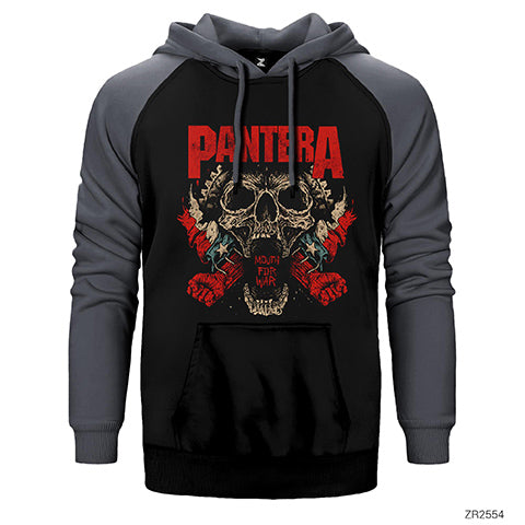 Pantera Mouth for War Çift Renk Reglan Kol Sweatshirt / Hoodie