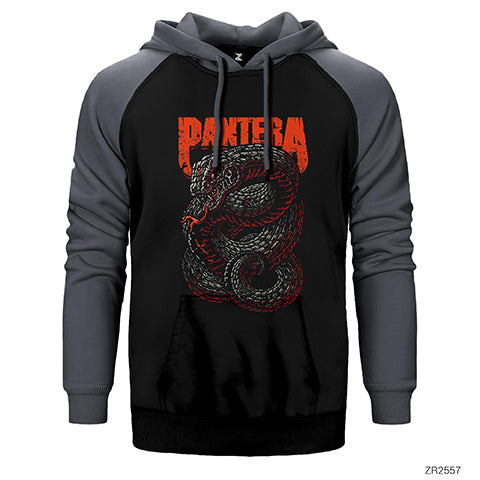 Pantera Snake Çift Renk Reglan Kol Sweatshirt / Hoodie