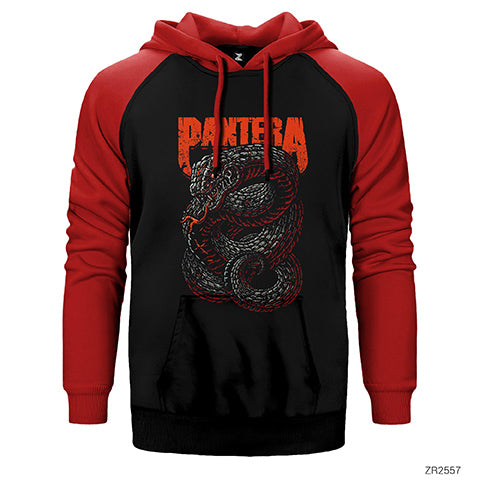 Pantera Snake Çift Renk Reglan Kol Sweatshirt / Hoodie