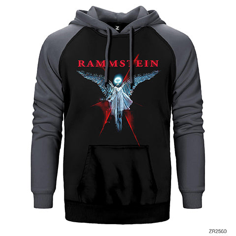 Rammstein Angel Çift Renk Reglan Kol Sweatshirt / Hoodie