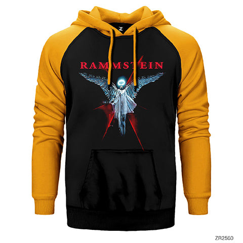 Rammstein Angel Çift Renk Reglan Kol Sweatshirt / Hoodie