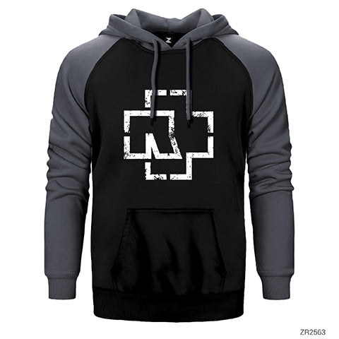 Rammstein Classic Distorted Çift Renk Reglan Kol Sweatshirt / Hoodie