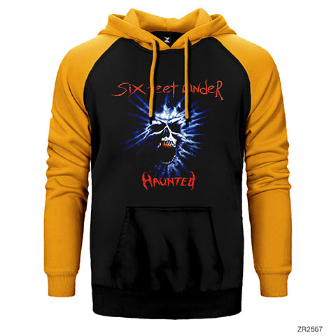 Six Feet Under Haunted Çift Renk Reglan Kol Sweatshirt / Hoodie