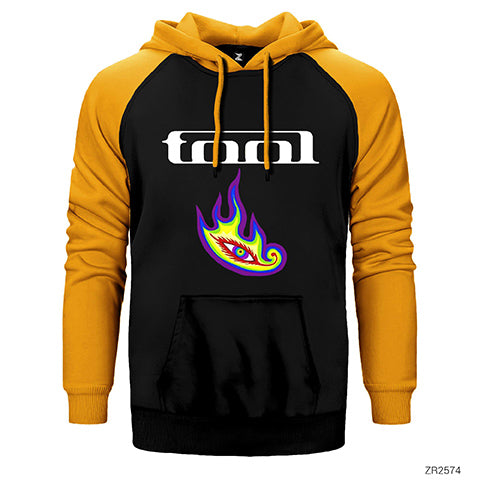 Tool Colors Eye Çift Renk Reglan Kol Sweatshirt / Hoodie