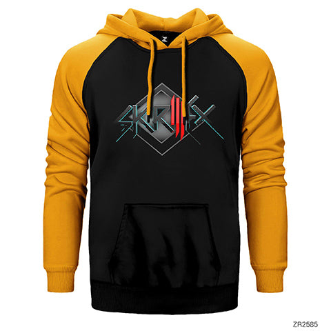 Skrillex Armor Çift Renk Reglan Kol Sweatshirt / Hoodie