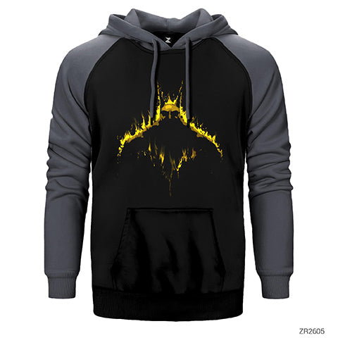 Batman Shadow King Çift Renk Reglan Kol Sweatshirt / Hoodie