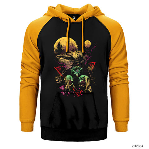 Dark Crystal Çift Renk Reglan Kol Sweatshirt / Hoodie