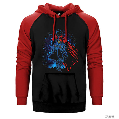 Dr. Strange Shadow Çift Renk Reglan Kol Sweatshirt / Hoodie
