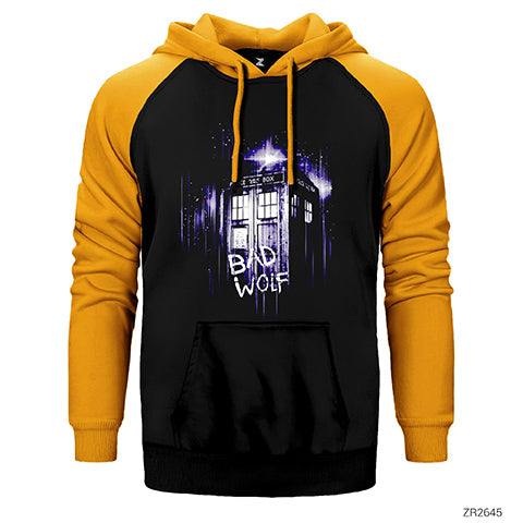 Doctor Who Police Box Çift Renk Reglan Kol Sweatshirt / Hoodie