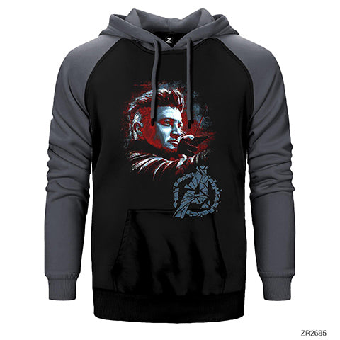Hawkey Çift Renk Reglan Kol Sweatshirt / Hoodie