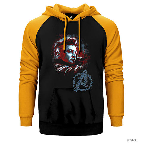 Hawkey Çift Renk Reglan Kol Sweatshirt / Hoodie