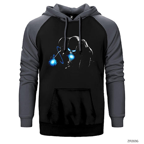 Iron Man in the Dark Çift Renk Reglan Kol Sweatshirt / Hoodie