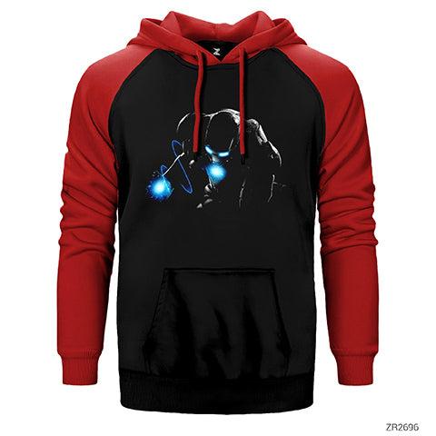 Iron Man in the Dark Çift Renk Reglan Kol Sweatshirt / Hoodie