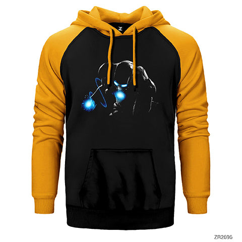 Iron Man in the Dark Çift Renk Reglan Kol Sweatshirt / Hoodie