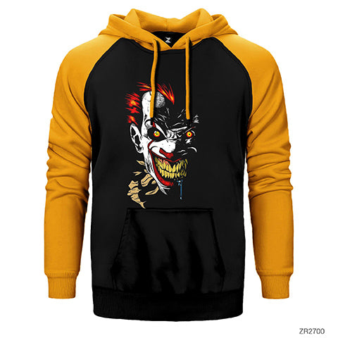 IT Clown Çift Renk Reglan Kol Sweatshirt / Hoodie