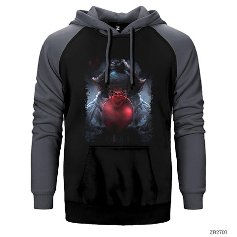 IT Clown 2 Çift Renk Reglan Kol Sweatshirt / Hoodie