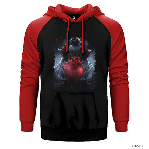 IT Clown 2 Çift Renk Reglan Kol Sweatshirt / Hoodie