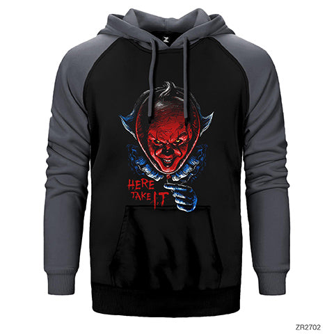 IT Here Take Çift Renk Reglan Kol Sweatshirt / Hoodie