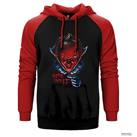 IT Here Take Çift Renk Reglan Kol Sweatshirt / Hoodie