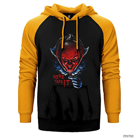 IT Here Take Çift Renk Reglan Kol Sweatshirt / Hoodie