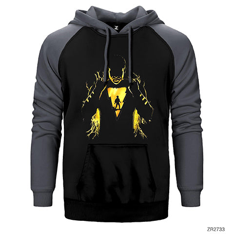 Shazam in Child Çift Renk Reglan Kol Sweatshirt / Hoodie