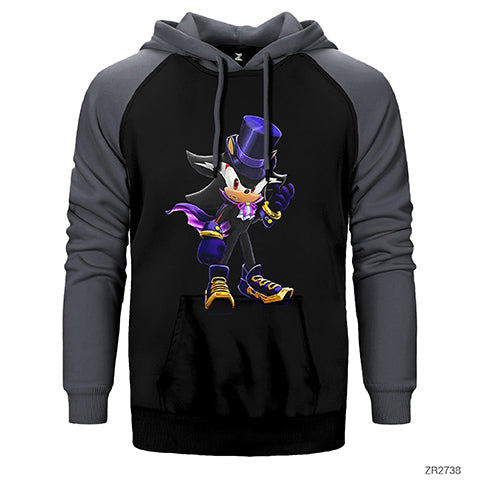 Sonic Wizard Çift Renk Reglan Kol Sweatshirt / Hoodie